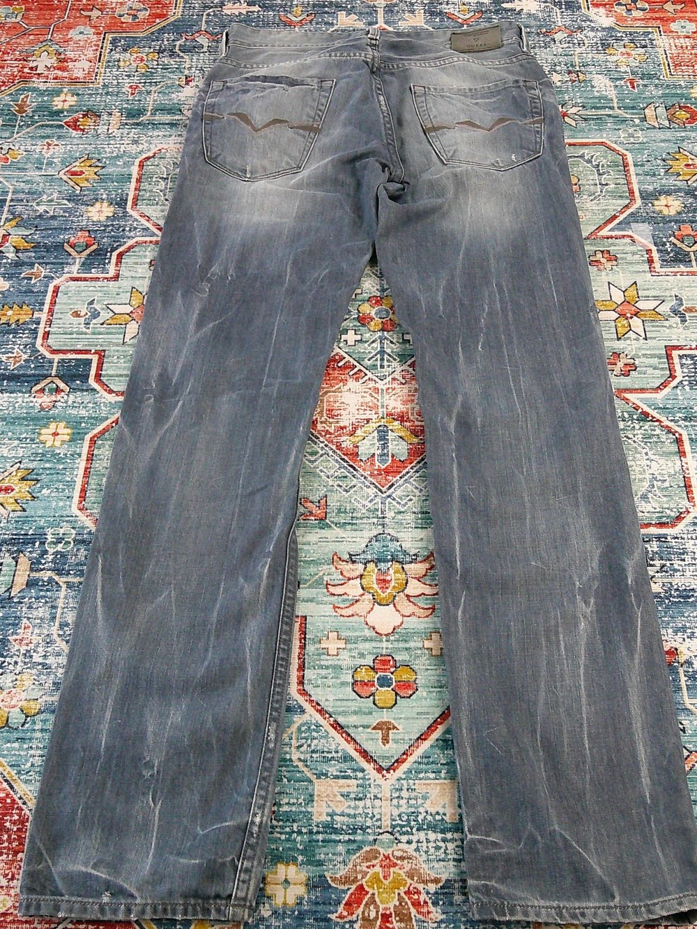 VTG Y2k Guess Jeans Robertson Slim 1981 Distressed/Purple Pocket Men's 30 X 33
